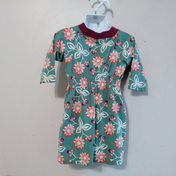 Tea Collection Size 2 Smock Waist Seafoam Dress - Picture 2 of 2